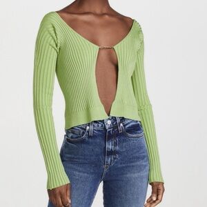 Jacquemus Le Maille Pralù Cardigan in Green Small